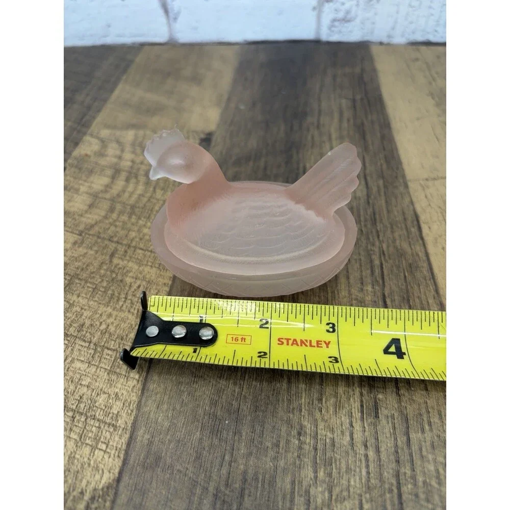 Frosted Pink Hen On Nest Salt Cellar 3.5” Rose’s Closet?